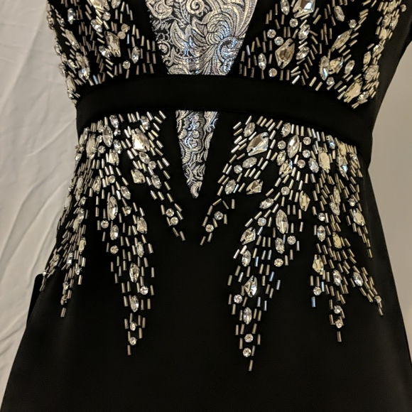 NWT Bebe chiffon and crystal dress - Picture 3 of 11